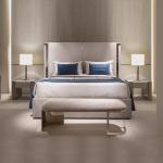 Minimalist 0.6m Modern Marble Nightstand 400mm Trendy Bedside Cabinets
