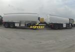 Howo 6x4 400hp 24m3 3 Compartments Fuel Tanker Truck With 22m3 Oil Trailer