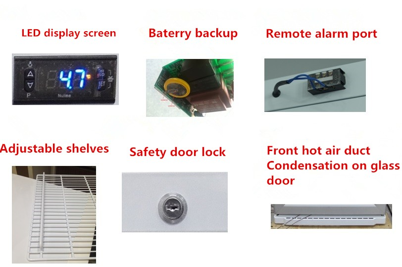 220v / 50Hz Blood Bank Refrigerator Low Power Consumption Laboratory Pharmacy Refrigerator