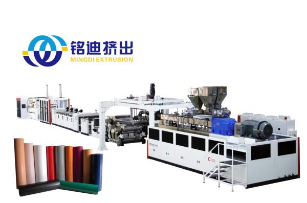 MINGDI Automatic Control Extruder Machine PET PLA PP PS Sheet Film Extrusion