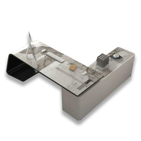 Buy cheap Strong Executive Boss Luxury Office Desk in Grey for Home Office or Office Building from wholesalers