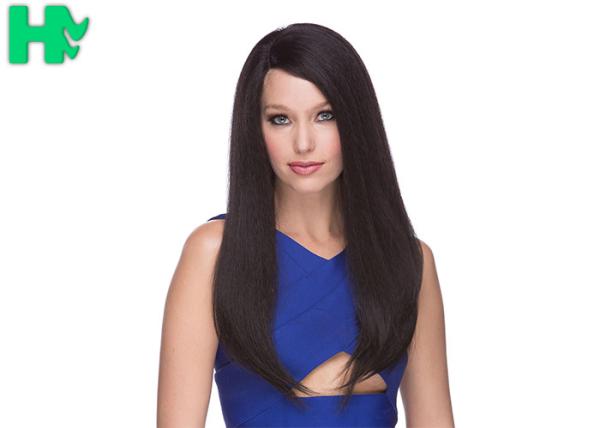 Quality Lace Front Synthetic Wigs Heat Resistant Natural Hair Line Kinky Straight for sale
