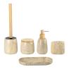 Buy cheap Round Shape Marble Print Polyresin Bathroom Accessories Soap Dispenser With Wood Part from wholesalers