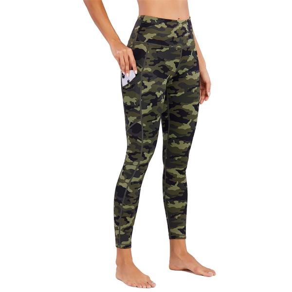 Buy cheap Dry fit Richee Womens Yoga Leggings Amry Green Camo Workout Pants from wholesalers
