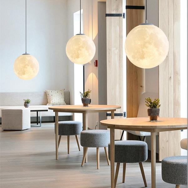 Creative LED pendant lights indoor home decor light fixture restaurant moon