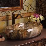 Luxury Sanitary Ware Vintage Elegant Colorful Countertop Bathroom Sink Marble