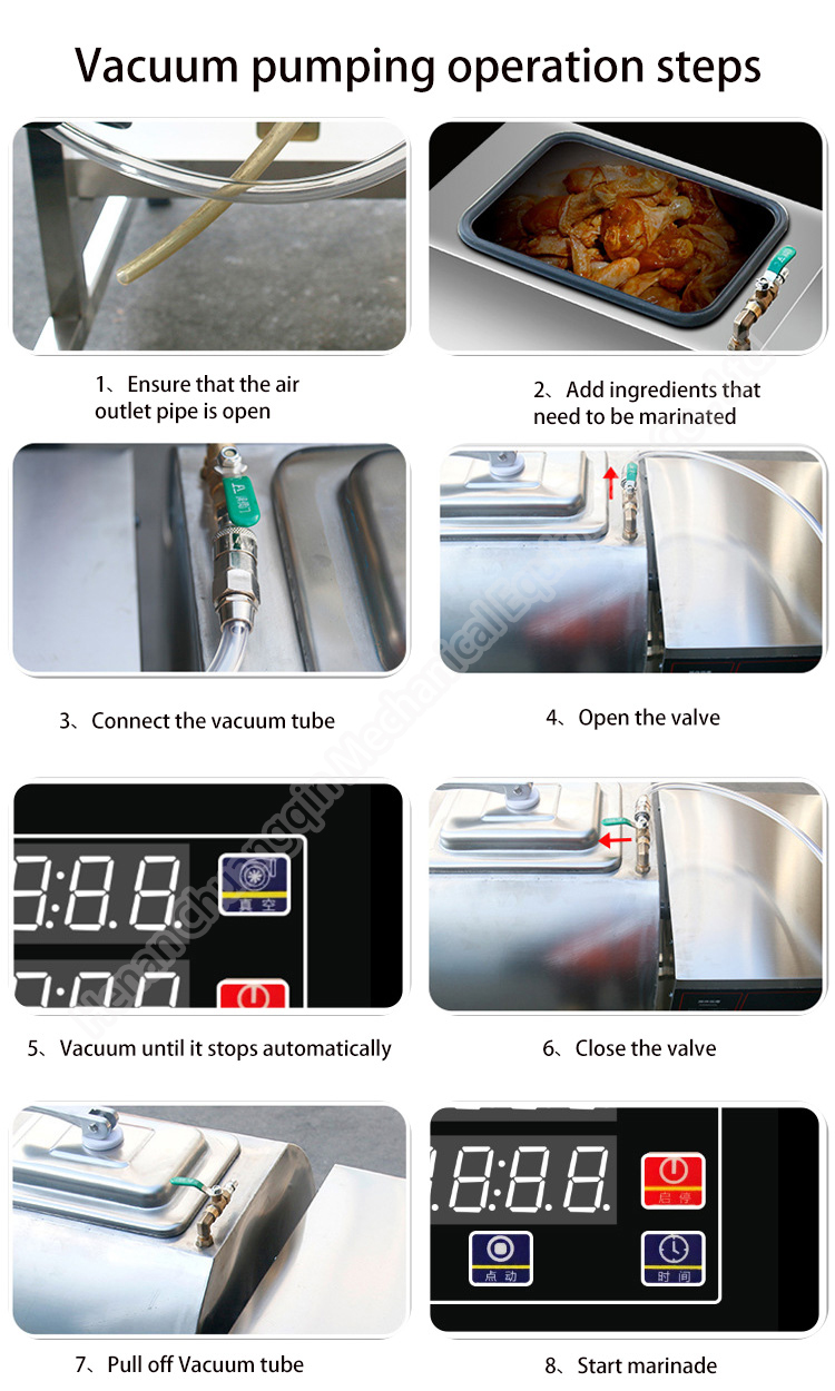 Swelling Marinated Chicken Beef Sausage Marinator Pickling Vacuum Meat Tumbler Marinating Machine
