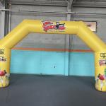 Colorful advertising arch inflatable full printing color gantry crane inflatable