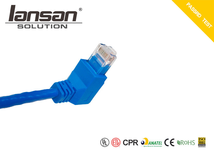 Cat6 UTP BC conductor Patch Cord HDPE Insulation 90 Degree Bending Molded Boot Connector