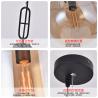 Buy cheap Glass industrial style bar chandelier living room bedroom study wax gourd Chandelier（WH-GP-91) from wholesalers