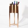 Buy cheap High art cute golden planter stainless steel flower pot with stand from wholesalers