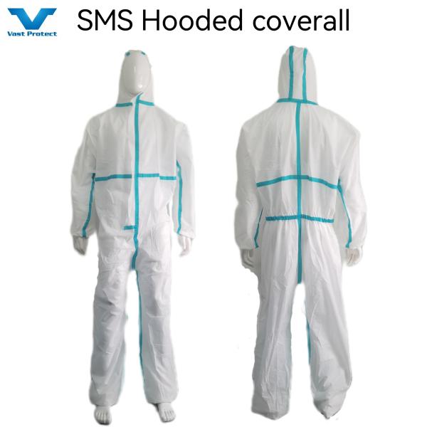 Buy cheap Stock OEM CE Type5 6 Isolation Protective Coveralls for Adult CE Certified Coveralls from wholesalers