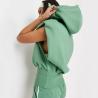 Buy cheap Casual Women Summer 2 Piece Tracksuit High Waist Sweatpants & Sleeveless Hooded Top 2 Colors Set Oversize from wholesalers