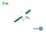 SC APC Simplex Fiber Optic Connectors With Green Color 4.0mm / 4.8mm 0.3dB