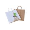Buy cheap Disposable Kraft Paper Shopping Bags White Color Eco Friendly Offset Printing from wholesalers