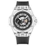 Japanese Quartz Crystal Watch Waterproof Fashion Transparent Silicone Lovers