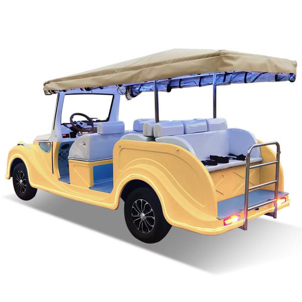 Buy cheap 8 Seats Classic Golf Cart Yellow Color Steel Frame Iron Shell Stamping Body 5kw 48V*150AH from wholesalers