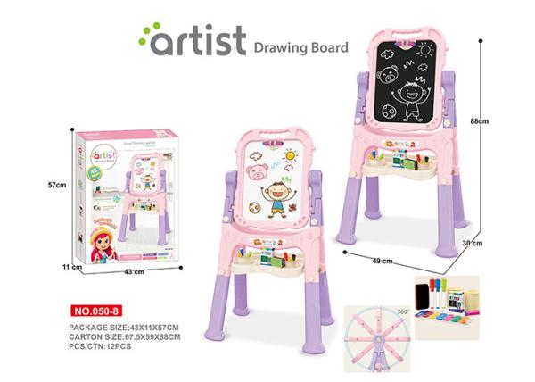 Quality Toddlers Arts And Crafts Toys Magnetic Drawing Boards W / Stand 2 Sides Painting for sale