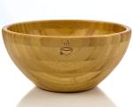 Organic Handmade Bamboo Salad Set , Wooden Salad Serving Bowl 8 Inch X 4 Inch