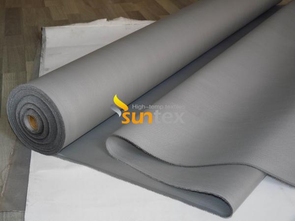 Fireproof Satin Weave Silicone Rubber Coated Fiberglass Fabric/cloth Roll For