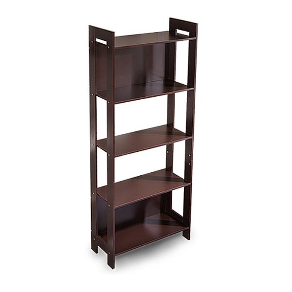 Buy cheap Brown 5 Layer Display 62*28*160CM Wooden Corner Bookshelf from wholesalers