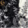Buy cheap Black Decorative Embroidered Lace Fabric Fashionable With Rhinestones from wholesalers
