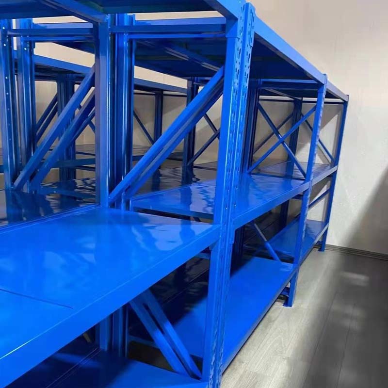 Metal Rivet Rack Shelving Adjustable For Supermarket Inventory Management