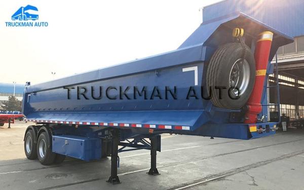 Buy cheap 2 Axles Dump Semi Trailer 30-40 Tons Heavy Loading Easy Maintenance from wholesalers