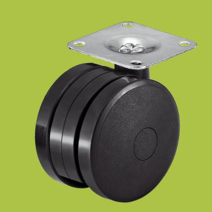 Buy cheap black PA plastic caster swivel top plate office furniture casters from wholesalers