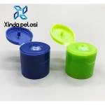Polish Blue 24/410 PP Smooth Surface Cosmetic Flip Top Bottle Caps For Cream