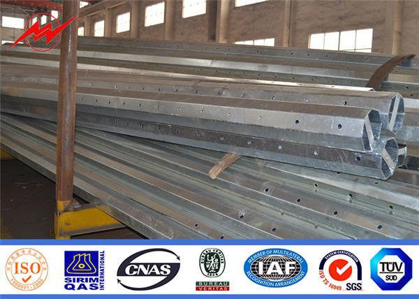 Buy cheap Transmission Gabon Q345 Steel Utility Pole , Metal Power Poles 10m 330KG from wholesalers