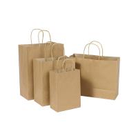 Buy cheap Customized Size Printing Logo Kraft Paper Packaging Bag Biodegradable Recycled product