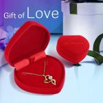 18in 0.29oz Double Heart Shaped Necklace Gold Endless Love With White Austrian