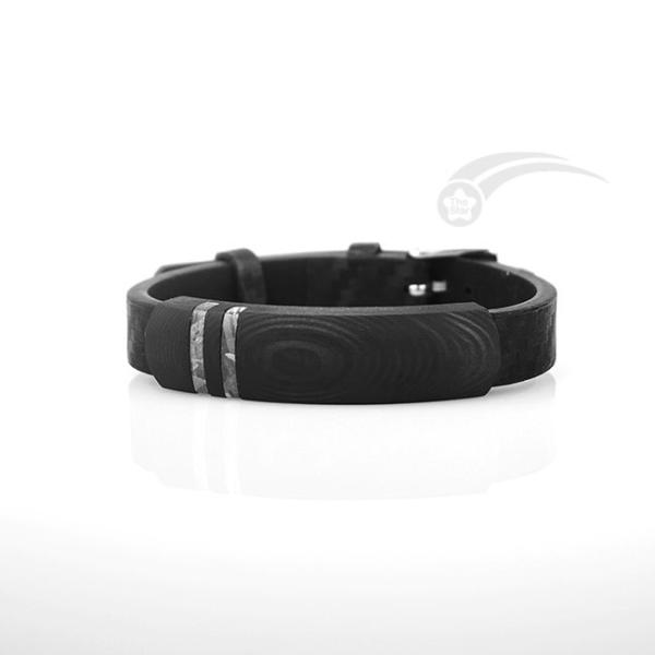 Buy cheap Contemporary Carbon Fiber Meteorite Bracelet Mens Leather Bangle Matte Finish from wholesalers