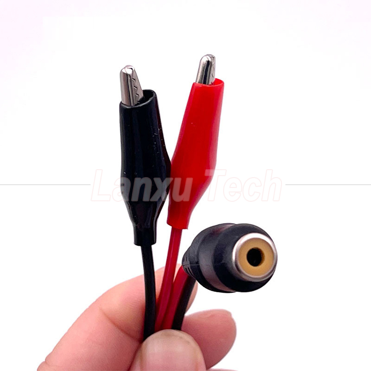 RCA Female AV to Alligator Clips Cable for Speaker