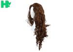 Curly Colorful Long Synthetic Wigs Non Remy Hair Ventilate Comfortable