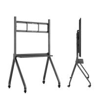 Buy cheap Mobile TV Rolling Floor Stand Lockable Wheels Trolley 55-86 Inch Interactive product