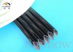 Black Silicone Fiberglass Sleeving / rubber fiberglass braided sleeve for wire