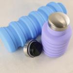 Custom Logo Silicone Water Bottle Foldable For Outdoor Carrying