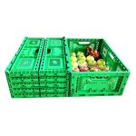Buy cheap Heavy Duty Foldable Plastic Crate for Vegetable Packing in Agriculture Harvest Basket from wholesalers
