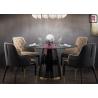 Buy cheap Modern Wood Restaurant Chairs With Dual - Colors Leather Upholstered Button Decoration from wholesalers
