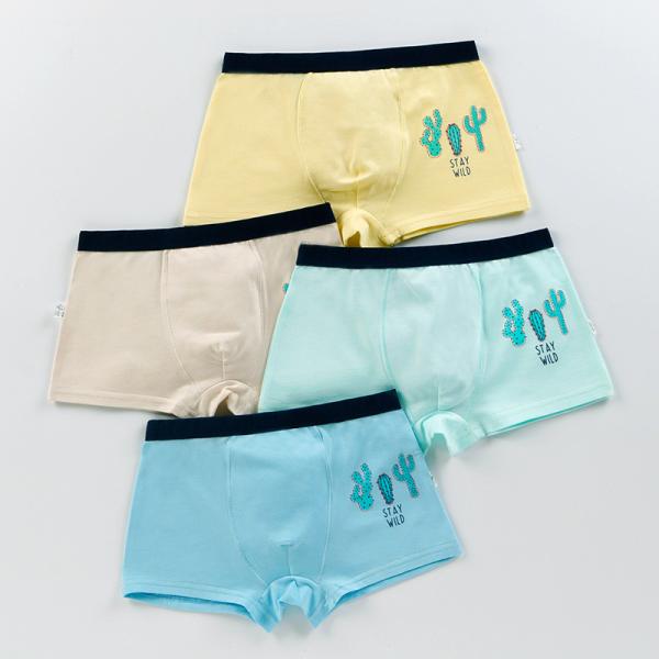 140CM 3XL Children'S Cotton Underwear Boxer Shorts Four Pack For Middle Aged