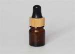 E Liquid 5ml Amber Boston Round Bottles Dropper Bottles With Rubber Cap