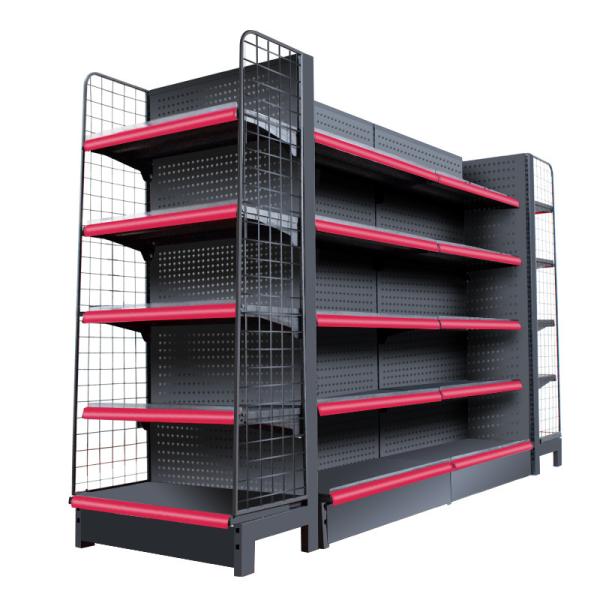 Buy cheap Double Side Supermarket Display Shelving Cold Rolled Steel Material White Color from wholesalers
