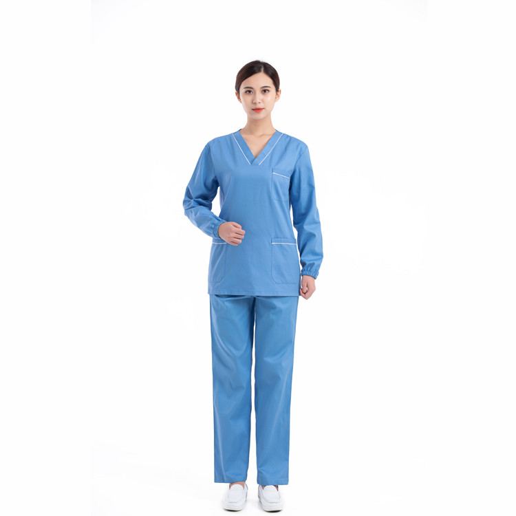 Classic Medical Scrubs Uniform Nurses Wear Wholesale Scrubs Suit From Pakistani Made Customized Scrub Set