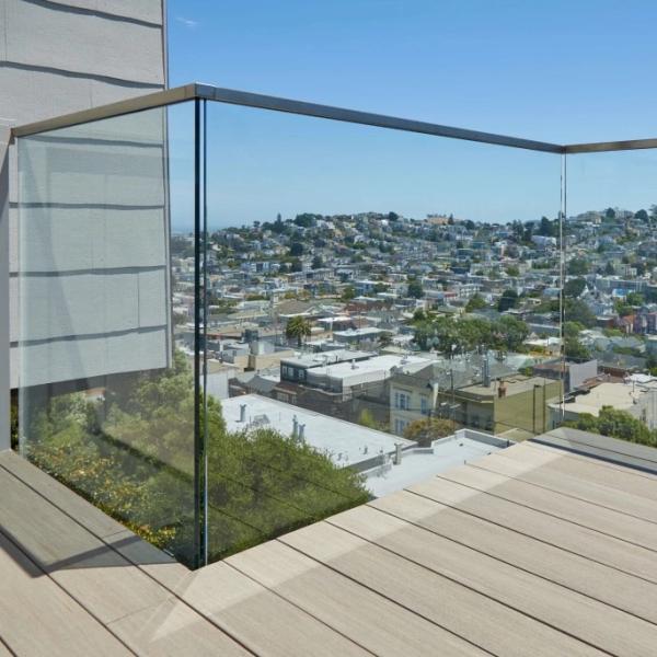 Buy cheap Frameless Glass Balcony Balustrade 12mm Thick Toughened Glass Balcony Railings Ultra Clear Colorless Tempered Glass Handrail from wholesalers