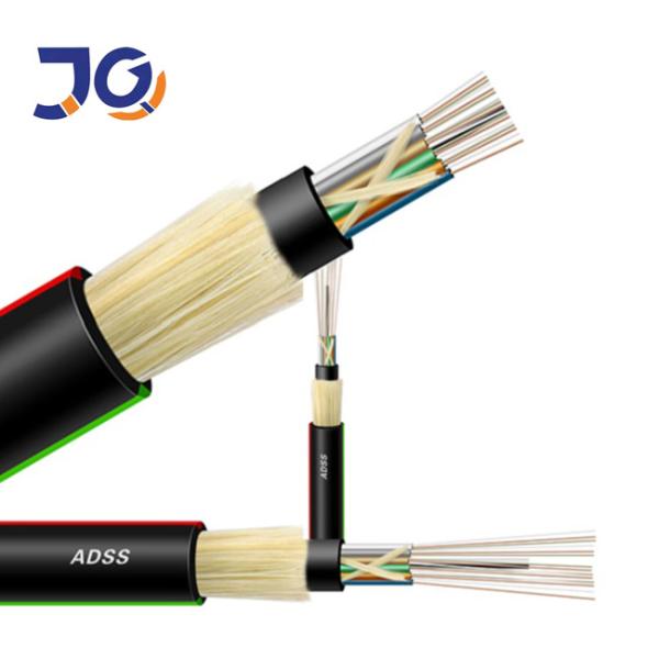 Quality Aramid YARN Strength Member ADSS 80m 100m 120m Span Optical Fiber Cable for sale