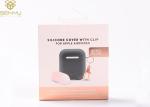 Pink 1500g Cardboard Earphone Packaging Box With Plastic Hook