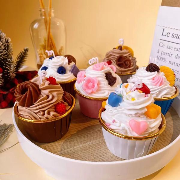 Buy cheap Mini Sweet Cream Cake Wedding Party Biscuit Craft Candle Custom Luxury Ice Cream from wholesalers