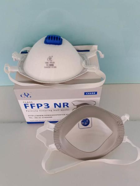 Buy cheap 9g/Pcs White FFP3 Exhaltion Valve Non Woven Fabric Mask from wholesalers